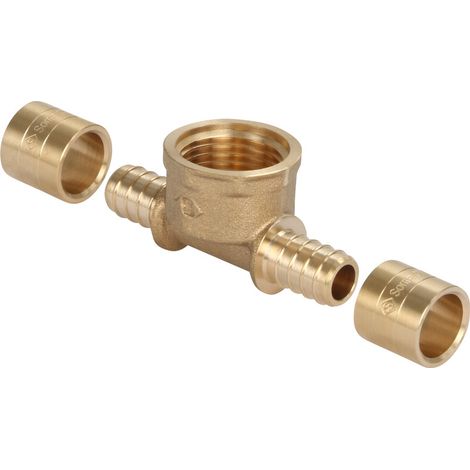 Garis Somatherm Messing-Gleit-T-Stück 15/21 mm