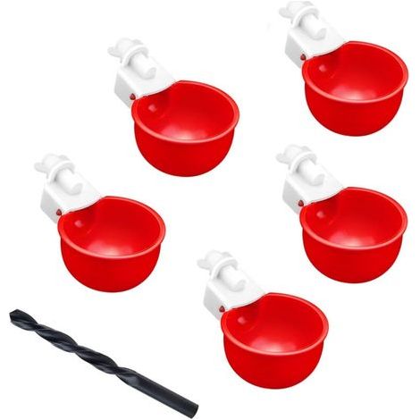DIY Abreuvoir Poules, 3 Pièce Abreuvoirs Automatiques Kit, Abreuvoir Poule avec scie à Trou de pour Poussins Canards Oies Dindes ou Lapins (1/5)