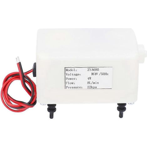ZYA680 Mini-Luftpumpe, ultraleise, 4 W, 6–8 l/min, 15–25 kPa, AC/DC-Elektro-Aufblasgerät, 4 V DC
