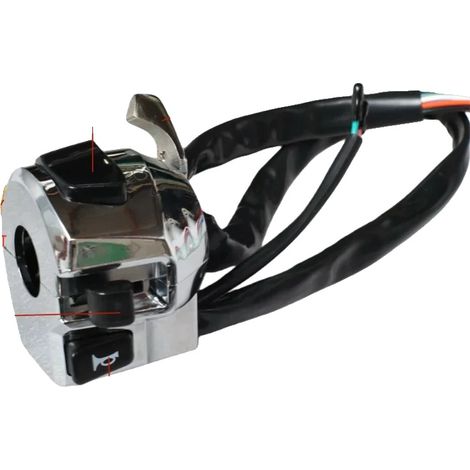 Interruttore per moto, compatibilità universale, struttura in plastica resistente, lato sinistro (1/2)