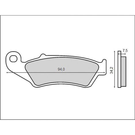 PASTILLAS DE FRENO BRENTA KH185 (ORGÁNICAS) CR/CRF/KX/KXF/RM/RMZ/YZ/YZF - DELANTERAS