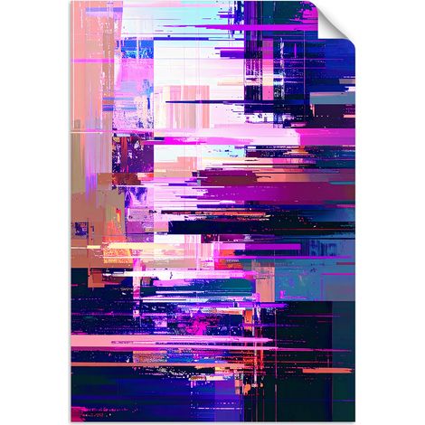 Selbstklebendes Poster – Wandsticker Abstraktion in Violetttönen 60x90 cm