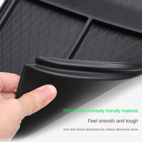 Matériau noir : Boîte de rangement en plastique pour voiture, rangement sous meuble, convient pour : Lan (1/5)