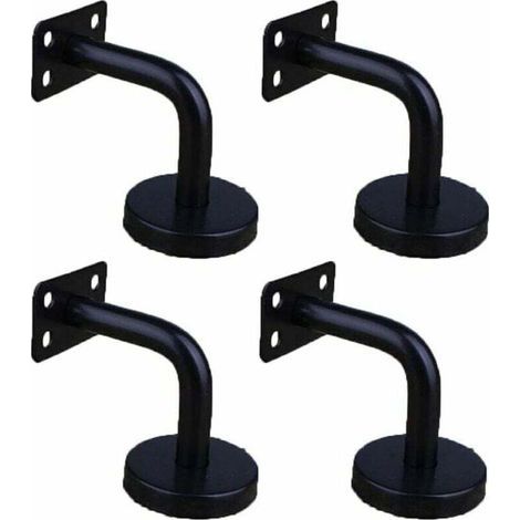 Lot de 4 Supports Mural en Acier Inoxydable pour Main Courante et Garde-Corps d'Escalier, Plaque 60 x 60 mm (1/5)