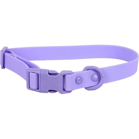 Adjustable Dog Collar Waterproof Rustproof Easy to Clean Soft Flexible Comfortable PVC Dog Collar for Dogs Cats Pets Purple 3150cm/12.219.7in Adjustab (1/5)