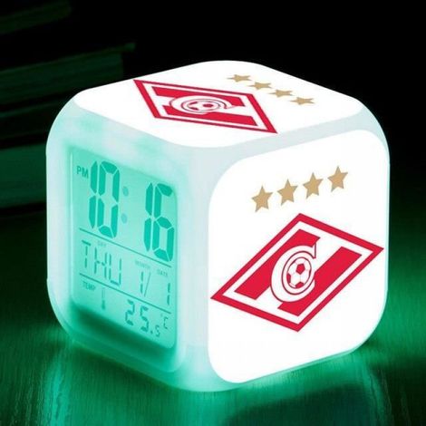 Horloge,Réveil led du Club sportif Royal Anderlecht snooze horloges numériques réveil projection RSC Anderlecht équipe - Type Clair (1/3)