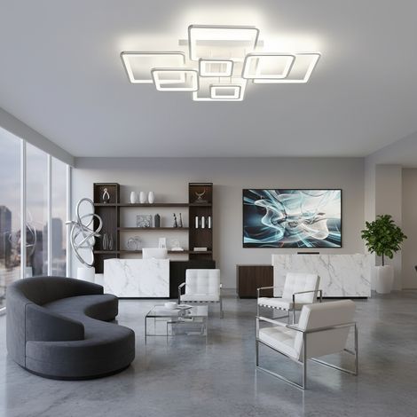 Lustre LED avec Telecommande 187W Lumiere Gradable Blanc (1/5)