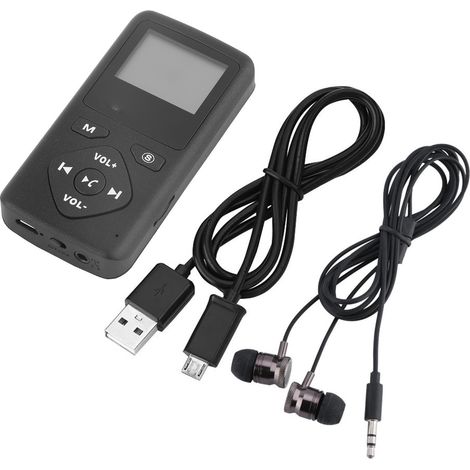 Radio numérique de poche DAB/DAB+ portable avec Bluetooth, lecteur MP3 et écouteurs (1/5)