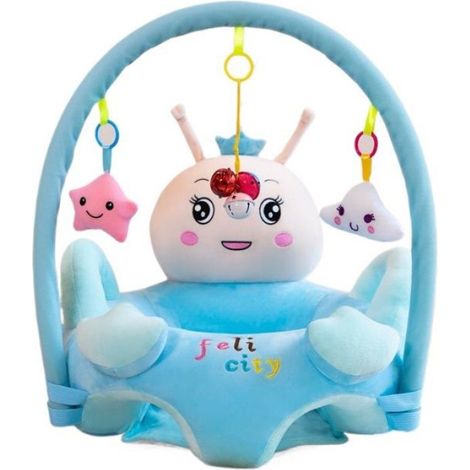 Fauteuil Bébé dès 3 Mois, Chaise d'Apprentissage en peluche Avec Tige de Jeu, Moelleux Siège de Soutien au Sol,Insecte (1/5)