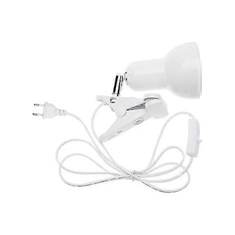 Tischlampenhalterung mit Klemme, 360° drehbar, E27-Fassung, Lampenfuß mit Schalter, Kabel, Schildkröten-Aquarium-Motiv (Weiß)