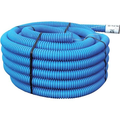 Gaine électrique TPC bleu Ø 40 mm x 50 mètres – Double peau résistante pour raccordements enterrés – Paroi lisse pour durabilité accrue