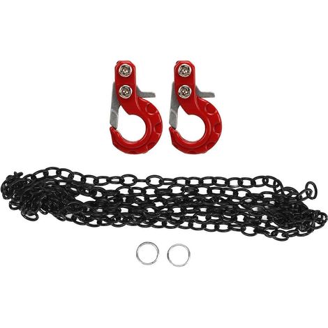 Deux crochets de remorquage télécommandés, en alliage d'aluminium résistant à la corrosion, compatibles avec les modèles de voitures télécommandées SCX10 1/10. (1/5)