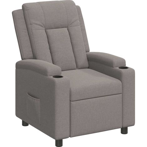 Poltrona reclinabile Tortora 75 x 95 x 100 cm Tessuto vidaXL (1/5)