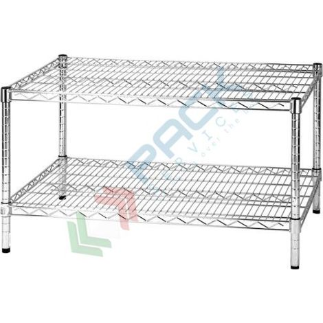 Archimede scaffale metallico scaffale 2 ripiani cm 61 x 91 x h. 50 cucina bagno garage cabina armadio (1/2)