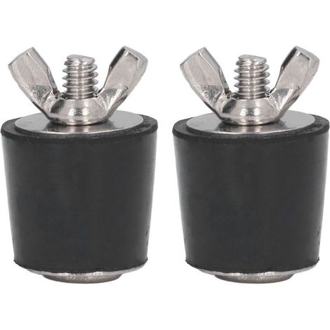Lot de 2 bouchons d'hivernage pour piscine en caoutchouc souple - diamètre 25 mm - étanchéité renforcée (1/5)
