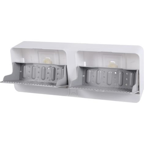 1 Porta-Muro in Plastica - Sistema di Drenaggio per Cucina e Bagno - Design Doppio Grigio per una Facile Organizzazione e Pulizia (1/5)