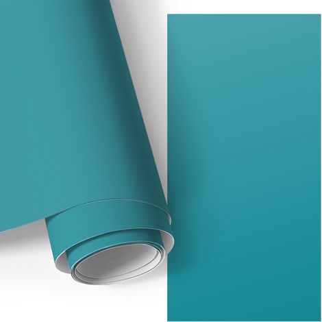 Klebefolie für Möbel - Möbelfolie - Selbstklebefolie - Küche folieren - Schrank folieren - Tischfolie - Kühles Türkis 50x100 cm