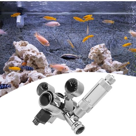 Régulateur de bulles de CO2 pour aquarium en acier inoxydable, vanne de débit électromagnétique pour plantes aquatiques, table de décompression W21.8 (1/5)