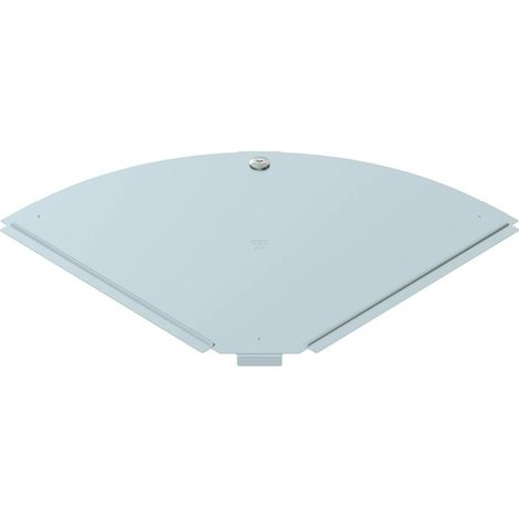 OBO Bettermann Deckel für 90°-Bogen B300mm Stahl bandverzinkt Zink/Aluminium, Double Dip, 6036956