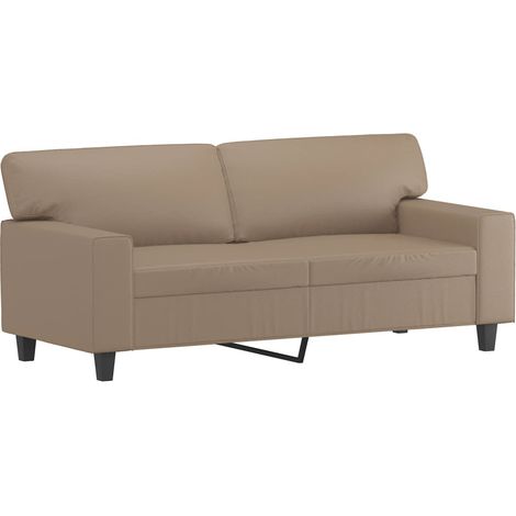 Canapé à 2 places,Sofa pour Salon,Banquette Cappuccino 140 cm Similicuir CFW873749 (1/5)