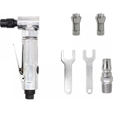 Smerigliatrice pneumatica, smerigliatrice angolare pneumatica MBSP da 90 gradi da 1/4'', smerigliatrice per lucidatura, smerigliatrice per compressore d'aria professionale con disco abrasivo da 2 poll (1/5)