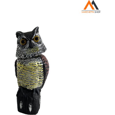 STATUETTA SCACCIA VOLATILI A FORMA ANIMALE Gufo oscillante -