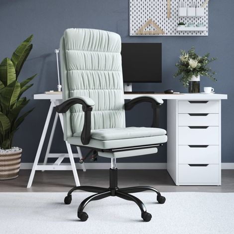 Chaise de bureau inclinable Fauteuil gamer - Chaise d'ordinateur Gris clair Velours BonneVie-93732 (1/5)