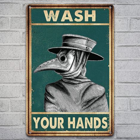 Métal Tin Sign Vintage Poster - Décoration Murale pour Jardin, Salle de Bains, Salon, La Cour (12 x 8 Pouces) (1/5)