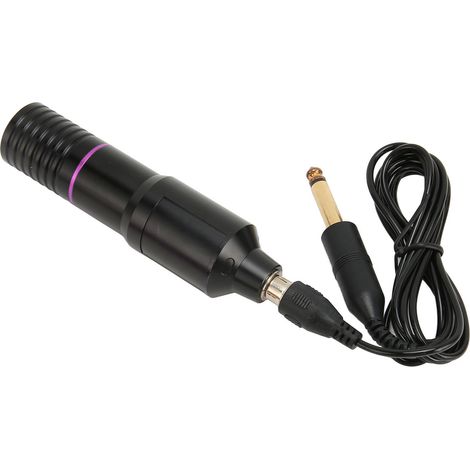 Machine à tatouer avec connecteur RAC, stylo rotatif réglable en alliage pour liner et shader, noir et violet. (1/5)