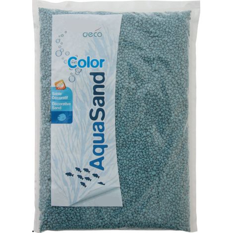 Sable décoratif 2-3 mm aqua Sand bleu néon 1 kg pour aquarium - zolux (1/2)