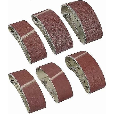 30 bandes abrasives, 75 x 533 mm, en tissu, grain 40/60/80/120/180/240, en oxyde d'aluminium, pour ponceuse électrique Bosch Cisea.