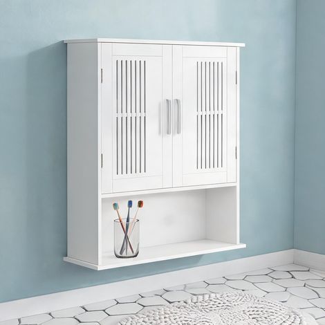 Meuble de salle de bain blanc en MDF 60 x 20 x 70 cm (1/5)