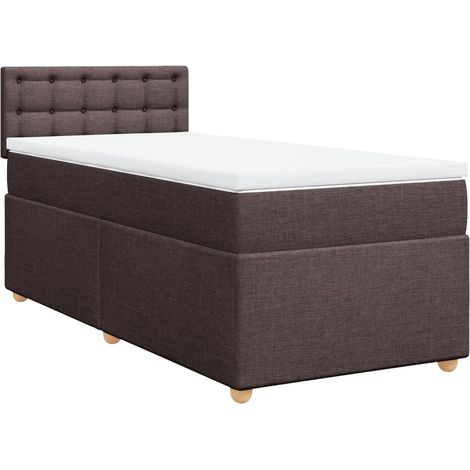 Maison Exclusive - Boxspringbett mit Matratze Dunkelbraun 100x200 (1/5)
