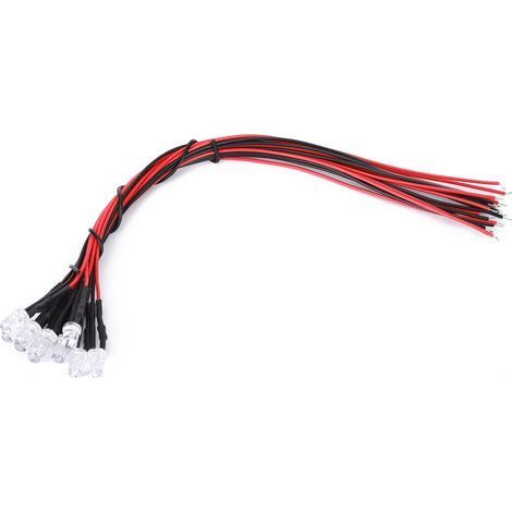 mm warmweiße LED, 12 V, vorverdrahtet, runde LED mit hoher Helligkeit (1/5)
