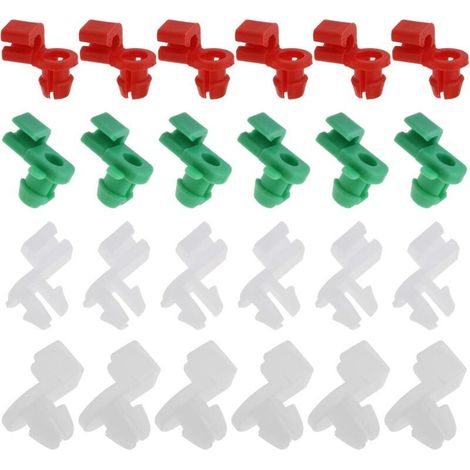Lot de 24 clips de fixation pour barre de verrouillage de portière de voiture gauche droite côté conducteur côté passager en plastique pour 2 à 35 mm trou 55 à 65 mm (1/5)