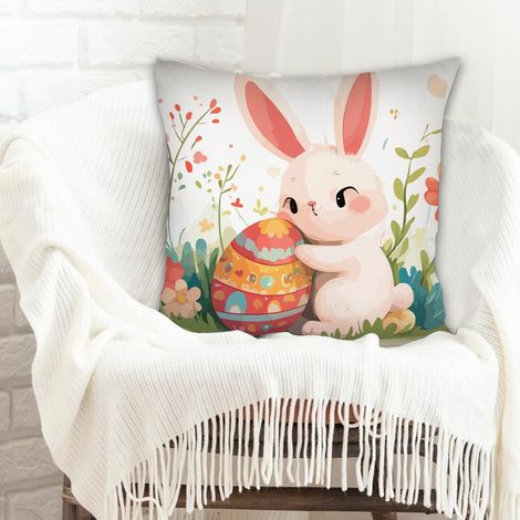 Housse de coussin sans coussin facile d'entretien pour canapé lit chaise décoratif de ferme la saint-valentin (1/5)