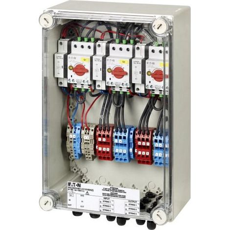 Interrupteur pompiers pour 3 chaînes 30A MC4 000168100 EATON SOL30X3-SAFETY-MC4-U(230V50HZ)
