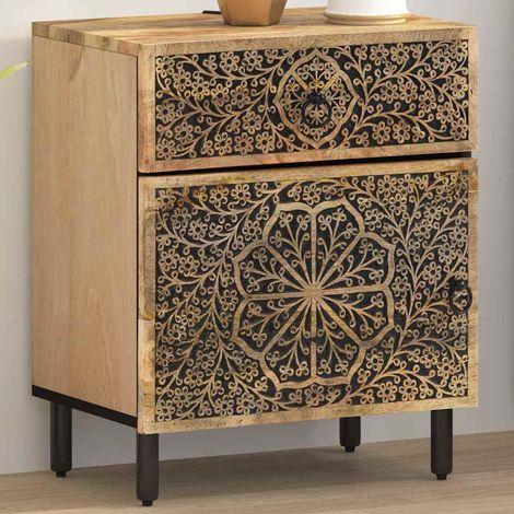 Nachttisch 50x33x60 cm Massivholz Mango (1/5)
