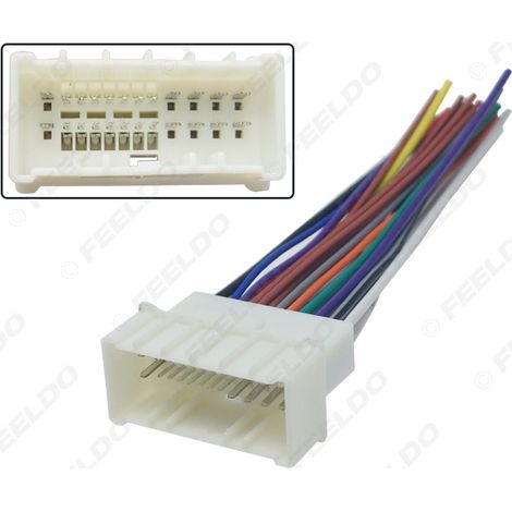 Compatible avec le câble de conversion d'alimentation du connecteur audio CD Hyundai Tucson/Elantra/Accent/Elantra (broches complètes).