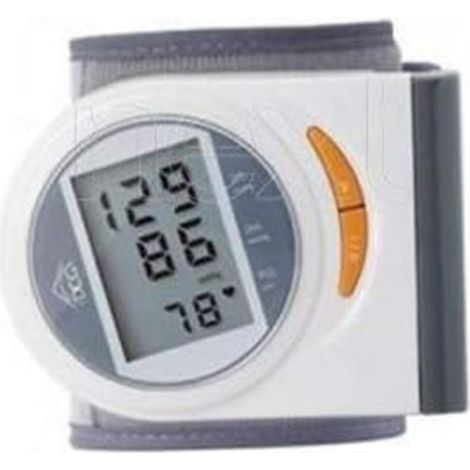 DCG Eltronic MP728 Misuratore di Pressione da Polso Automatico, Sfigmomanometro Digitale con Display LCD, Rilevazione Battito Cardiaco, Compatto e Portatile per Uso Domestico