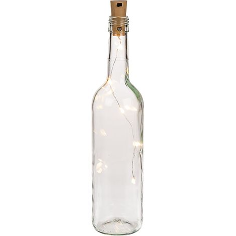 Guirlande lumineuse bouchon de bouteille, avec 5 LED blanc/chaud (piles incl.) env. 5 x 2 cm, longueur total env. 48 cm (1/3)