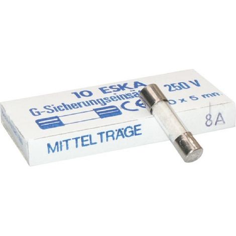 10PZ FUSIBILE VETRO 8 AMP 5X20mm FORNI MICROONDE DE LONGHI SAMSUNG KENWOOD VARI
