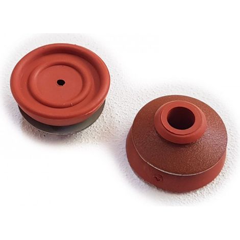 Cappellotto tondo rc rosso coppo con guarnizione per lamiera - 10pz