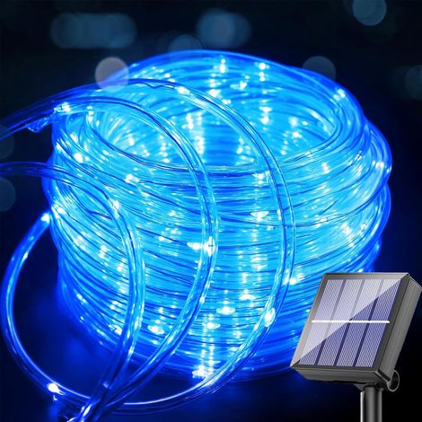 Guirlande Lumineuse Tube Extérieur, 10M 100LEDs Étanche Guirlande Lumières Pipe avec 8 Modes, Lumières de Corde Solaire pour Fête de Noël Jardin Terrasse Mariage Fête (1/5)