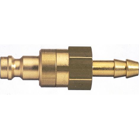 Raccord rapide pneumatique Legris, Filetage femelle vers Femelle Européen, Profil rectus en Laiton nickelé ( Prix pour 1 )