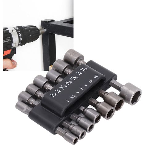 Set mit 14 Schraubendreherbits für elektrische Schraubendreher, 1/4-Zoll-Sechskantschaft-Steckschlüsseladapter, kompatibel mit allen Marken von Handbohrmaschinen, elektrischen Bohrmaschinen, elektrisc (1/5)