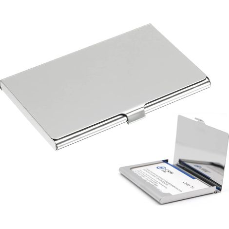 Étui pour cartes de visite, Étuis pour cartes de visite en acier inoxydable, Porte-cartes de visite super léger, Étui pour cartes pour hommes et femmes