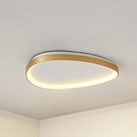 [GEBRAUCHT] B-Ware Lucande Deckenleuchte Deckenlampe LED gold Asken dimmbar Aluminium Acryl 61 cm (1/2)