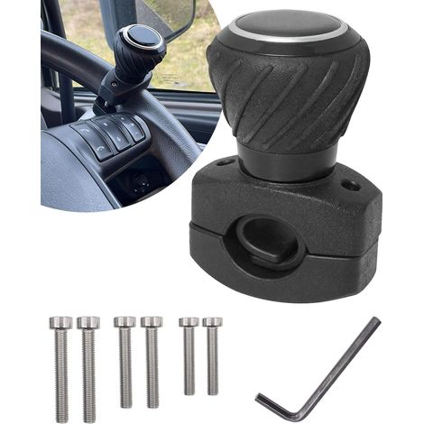 Boule de Volant Voiture,Bouton D'aide Au Volant Pour Commande Flexible,Accessoires Intérieurs Auto,Convient à la Plupart des Voitures,Camions,Tracteurs,Tondeuses,Chariots élévateurs et Bateaux (1/5)