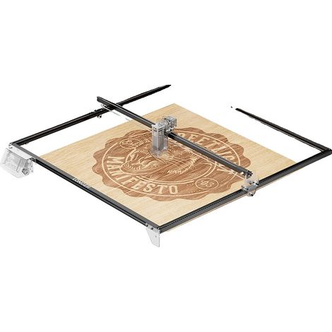 Kit de extensión para grabadora láser, área de grabado ampliada, materiales metálicos y plásticos, compatible con modelos específicos, instalación plug-and-play, peso 3,8 kg. (1/5)